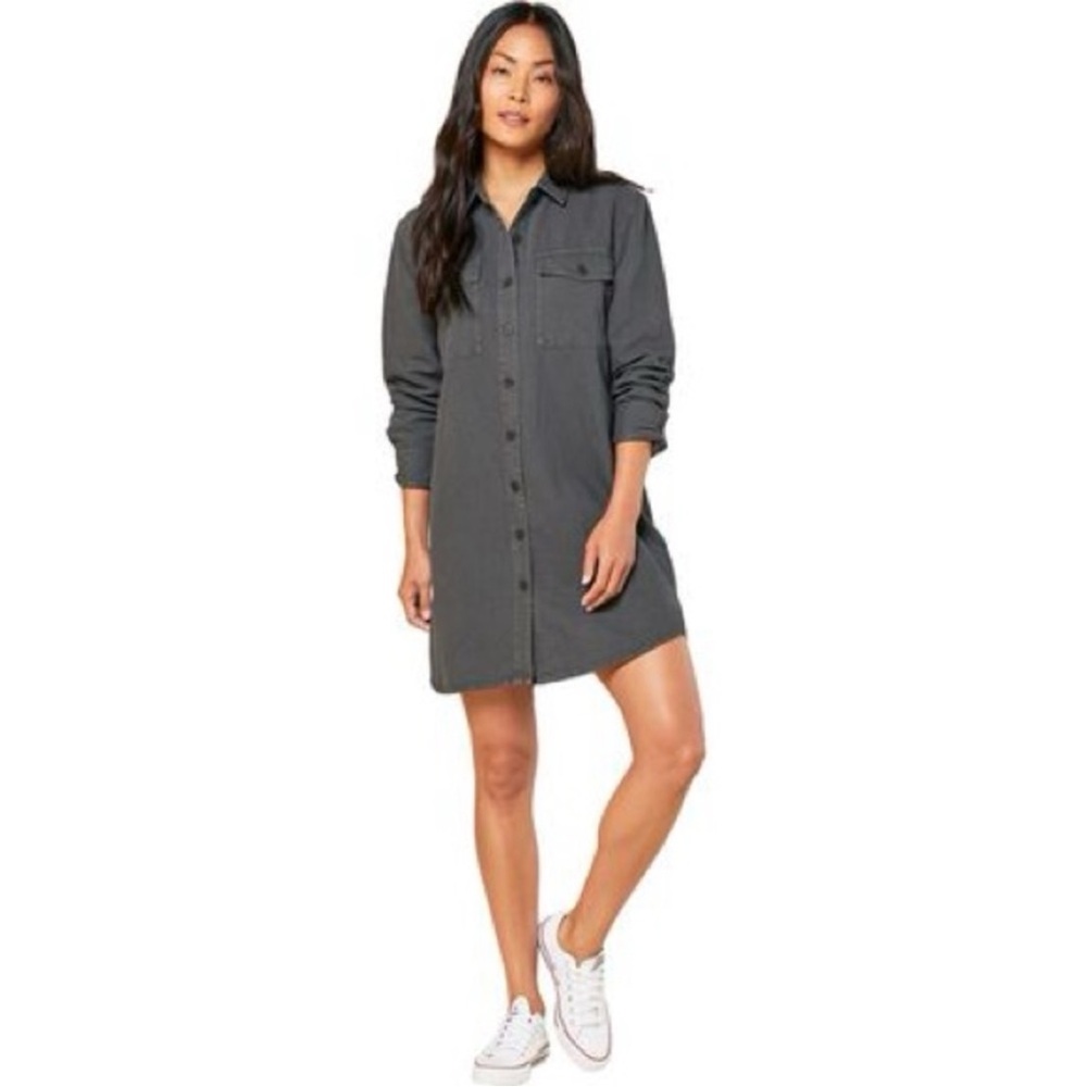 Outerknown SEA shirt dress in utility grey! EUC